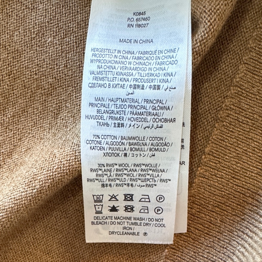 Boden Estelle Tan Henley Sweater size Large - Picture 9 of 13
